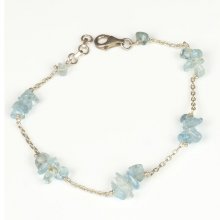 Bracelet Aigue Marine Brute Argent 925